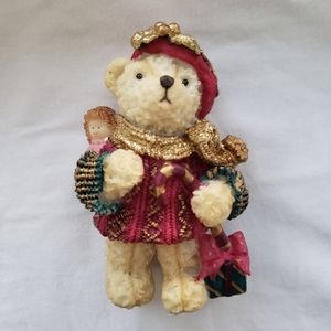 Teddy Bear Christmas Figurine 🧸🎄